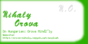 mihaly orova business card